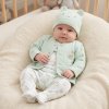 N14732: Baby Mint Dinosaur 4 Piece Quilted Jacket & Hat Outfit (0-9 Months)